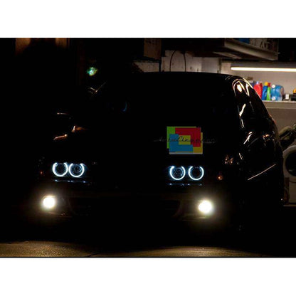 BMW SERIE 1 E87 2004-2007 KIT ANGEL EYES 40W 6000K LED BIANCO GHIACCIO NO ERROR AUTOELEGANCERICAMBI