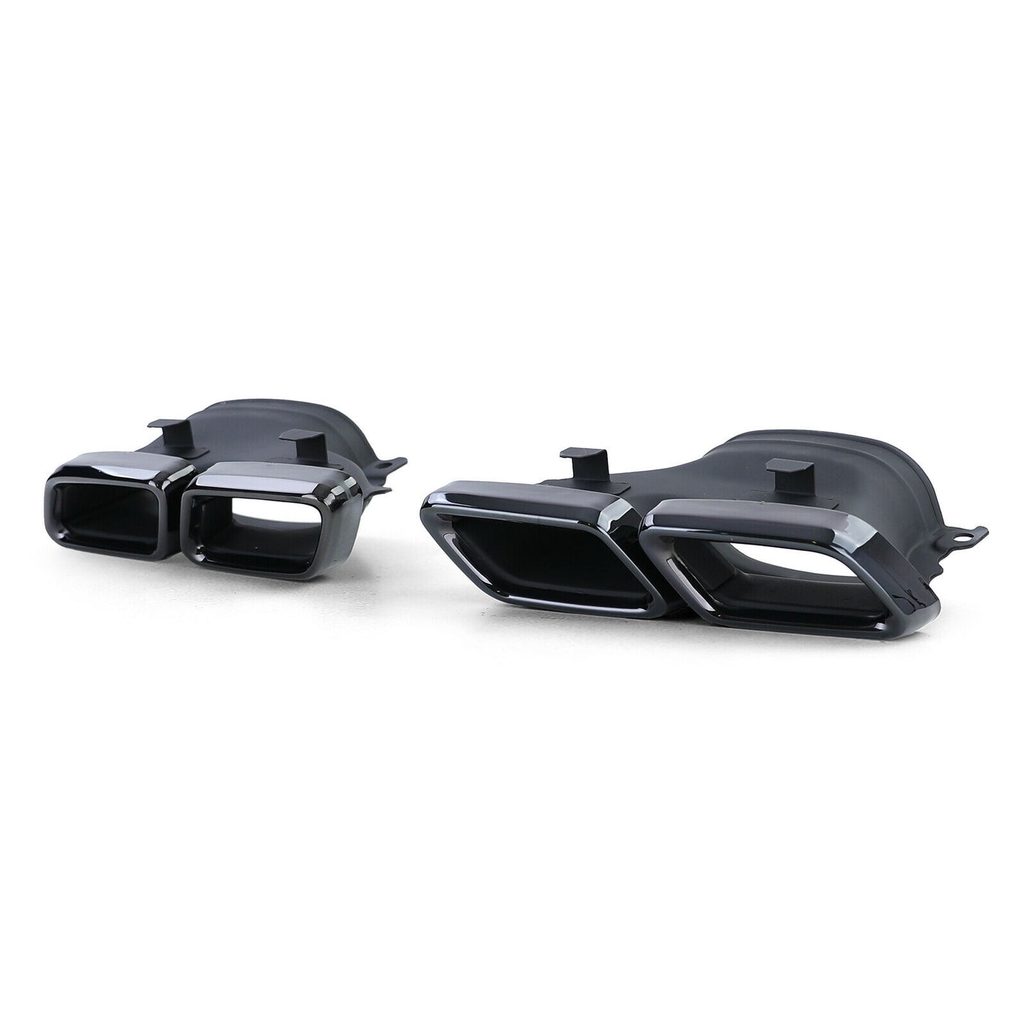 MERCEDES C-CLASS W205 2014-2018 BLACK STAINLESS STEEL EXHAUST PIPE AMG LOOK