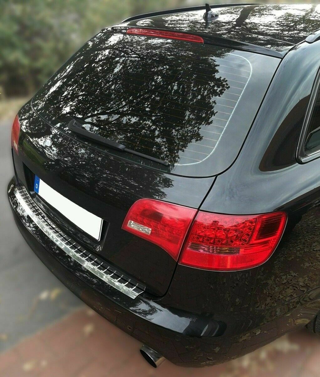 CROMATURA PROTEZIONE PARAURTI POSTERIORE AUDI A6 C6 2005-2011 INOX ADESIVO 0032 AUTOELEGANCERICAMBI