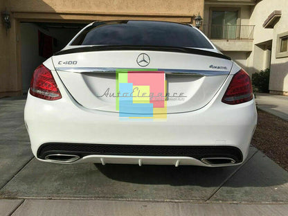 MERCEDES C-CLASS W205 GLOSS BLACK REAR HOOD SPOILER AMG