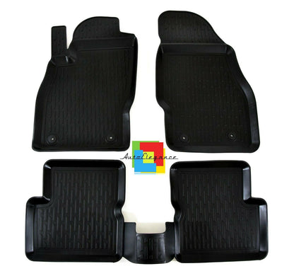 SET OF CAR INTERIOR RUBBER MATS MADE TO MEASURE OPEL CORSA E 2014-2019 0032