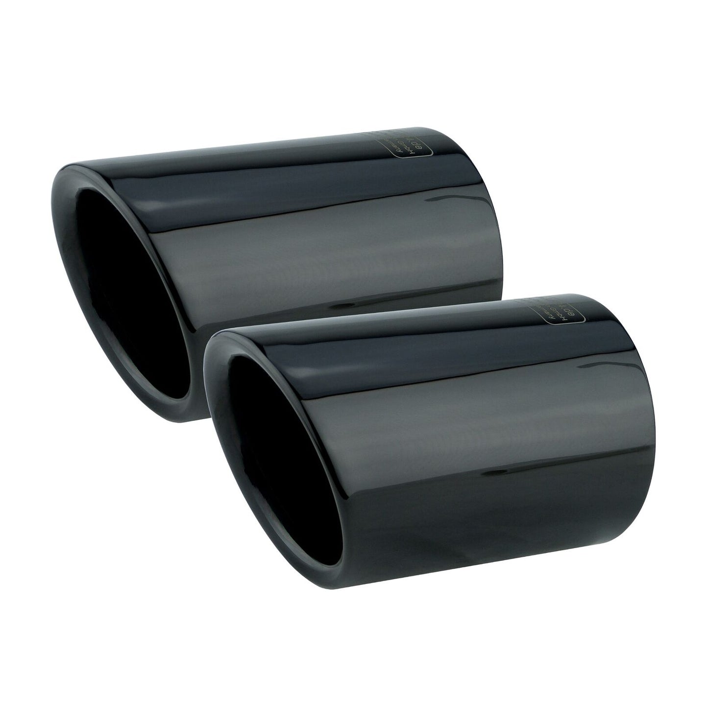 2 TEMINALI DI SCARICO Nero Acciaio Inox per VW GOLF 7 AUTOELEGANCERICAMBI