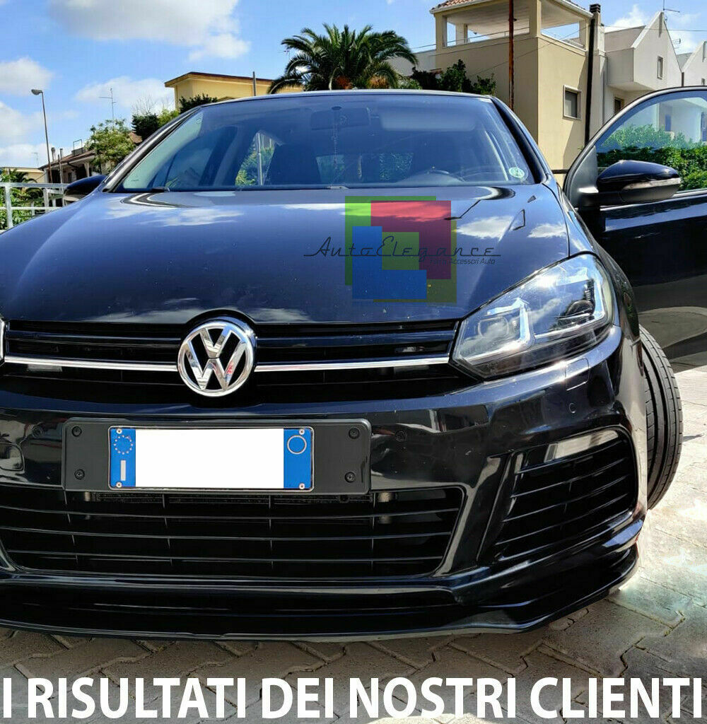 VW GOLF 6 RLINE R20 2008-2012 FRONT BUMPER UNDER ABS BLACK SPLITTER 0032 