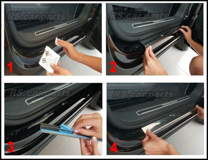 CROMATURA BATTITACCO 4 PORTE AUDI Q5 8R 2008-2016 ACCIAIO INOX ADESIVO 0032 AUTOELEGANCERICAMBI