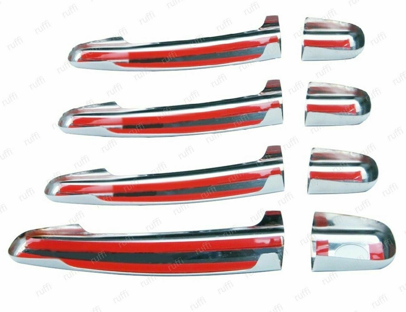 CROMATURA MANIGLIE 4 PORTE CITROEN C3 MK1 2002-2009 ACCIAIO INOX ADESIVO 0032 AUTOELEGANCERICAMBI