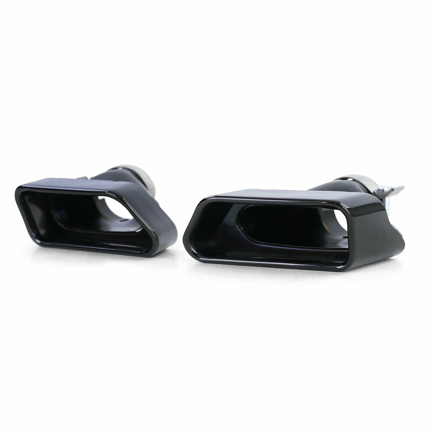 BMW SERIE 5 F10 F11 F18 TERMINALI DI SCARICO IN ACCIAIO INOX NERI 550i V8 LCI AUTOELEGANCERICAMBI