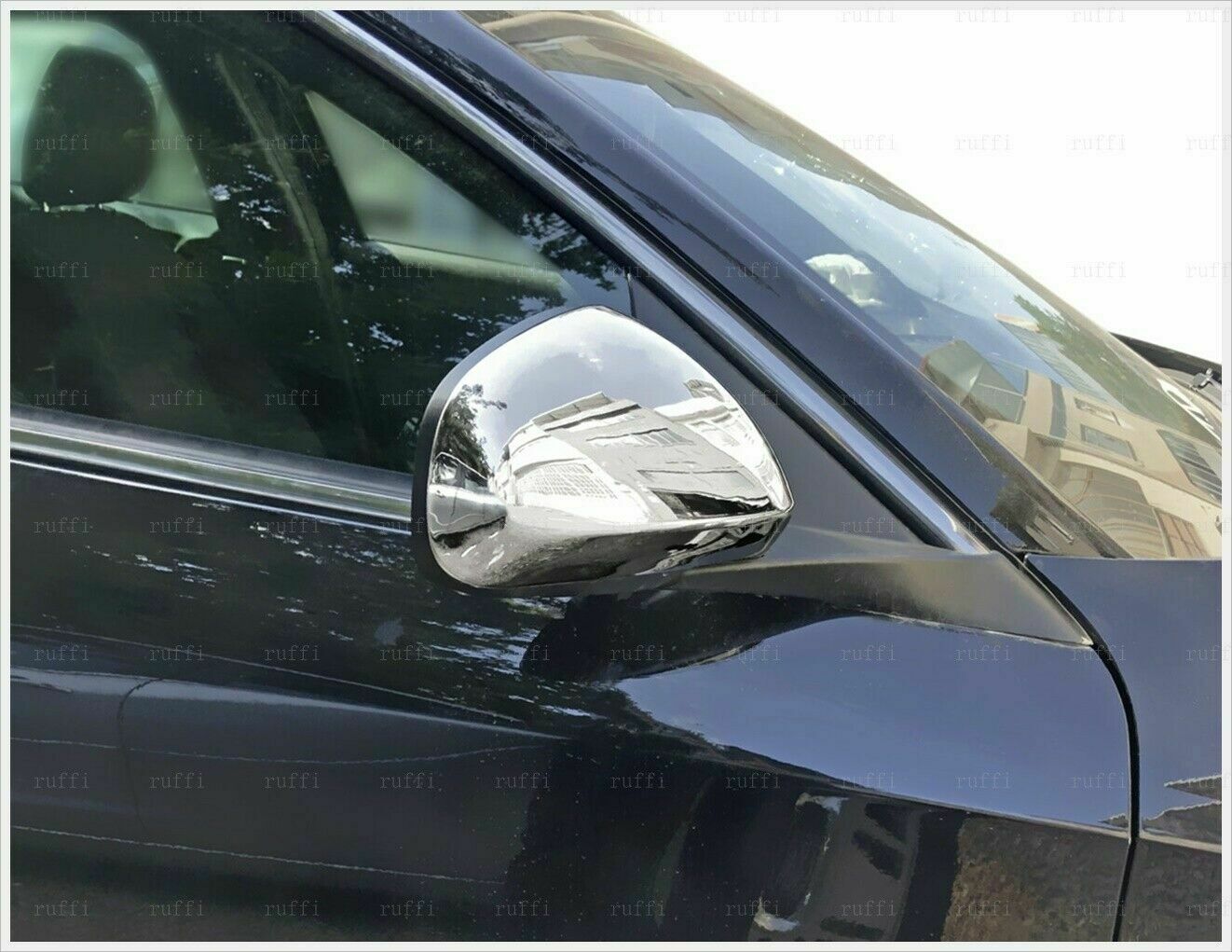 CROMATURA SPECCHIETTI LATERALI ALFA ROMEO 159 2005+ ACCIAIO INOX ADESIVO 0032 AUTOELEGANCERICAMBI