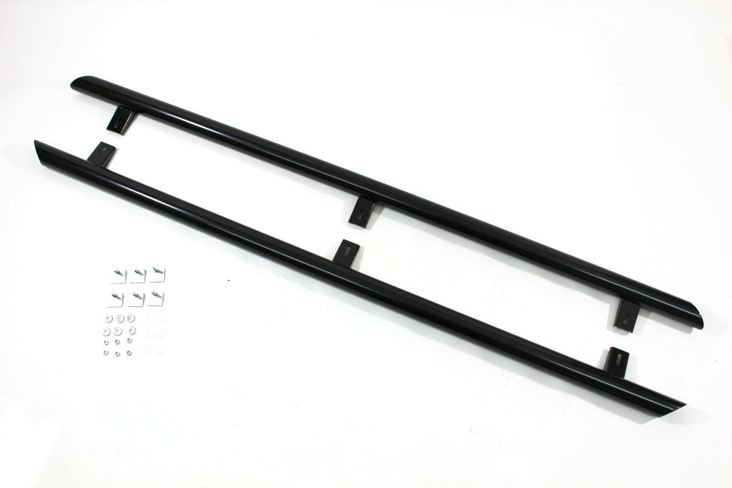 VW CADDY 2003-2015 TUBULAR SIDE STEPS UNDER DOOR - BLACK