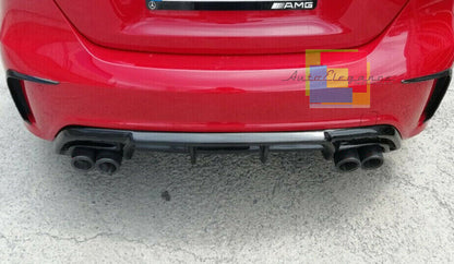 MERCEDES CLASSE A W176 2012-2018 TERMINALI DI SCARICO ACCIAIO INOX CARBON LOOK OPACO SPORTIVO