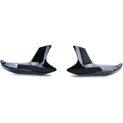 BMW 5 SERIES G30 G31 2015+ FRONT BUMPER SPLITTER GLOSSY BLACK MUSTACHE
