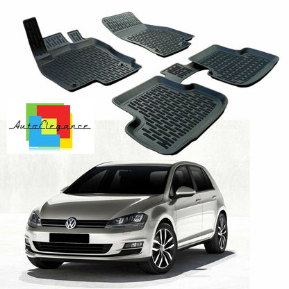 SET OF CUSTOM RUBBER CAR INTERIOR MATS VW GOLF VII 7 2012-2019 0032