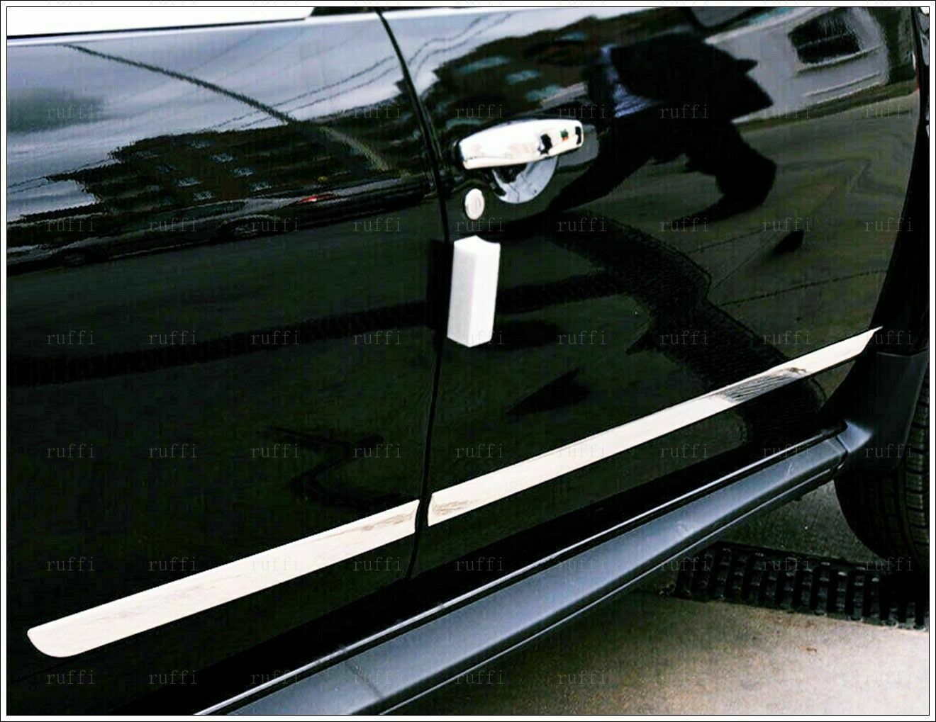 CROMATURA FASCE LATERALI PORTIERE DACIA DUSTER 2010-2017 INOX ADESIVO 0032 AUTOELEGANCERICAMBI