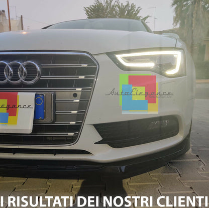 AUDI A5 FACELIFT LAMA SOTTO PARAURTI ANTERIORE IN ABS LOOK RS5 SPLITTER LIP AUTOELEGANCERICAMBI