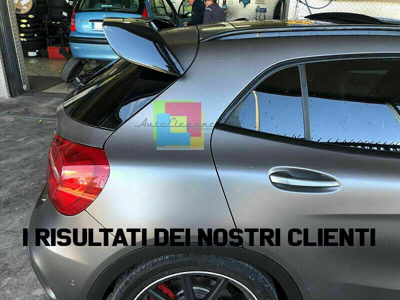0133 ALETTONE AMG NERO LUCIDO MERCEDES GLA 2013-2019 SPOILER TETTO IN ABS A45 AUTOELEGANCERICAMBI