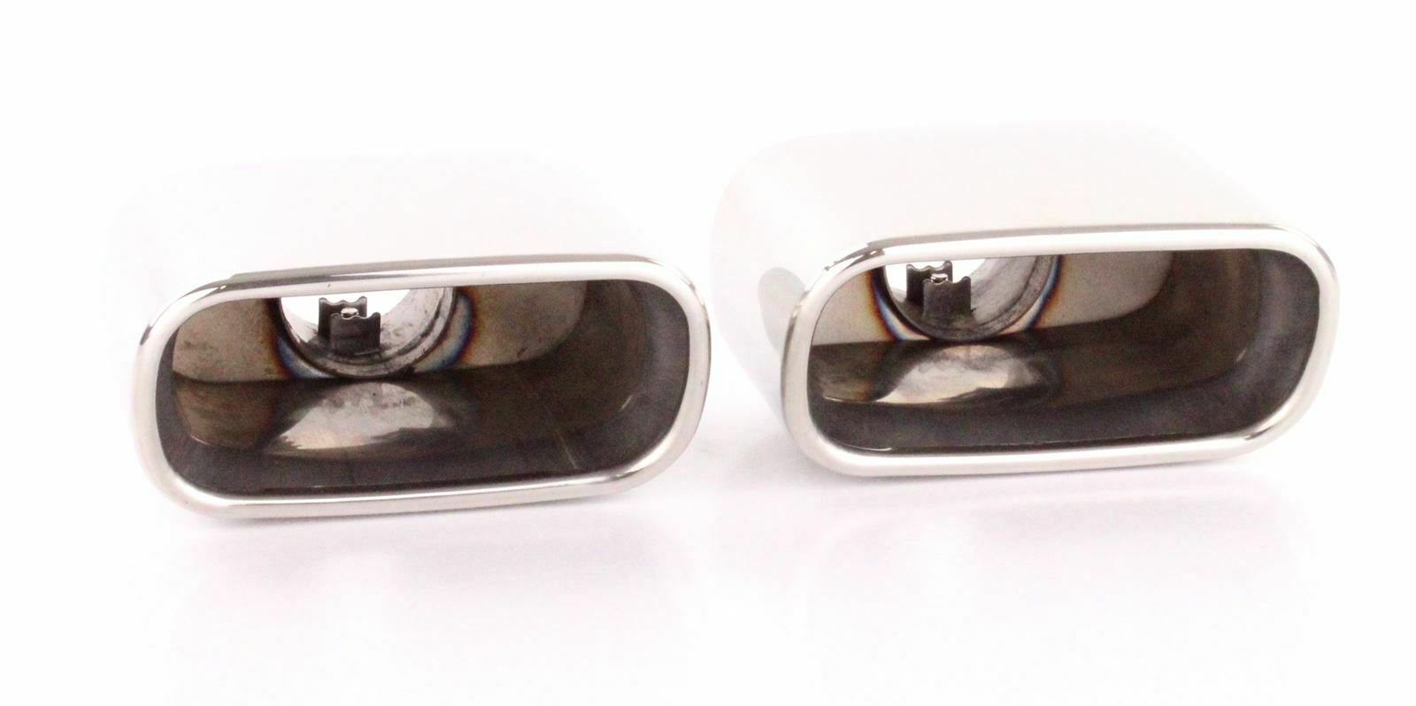 BMW X5 E53 1999-2006 COPPIA TERMINALI ACCIAIO INOX CROMATI DESIGN M AUTOELEGANCERICAMBI
