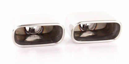 BMW X5 E53 1999-2006 COPPIA TERMINALI ACCIAIO INOX CROMATI DESIGN M AUTOELEGANCERICAMBI