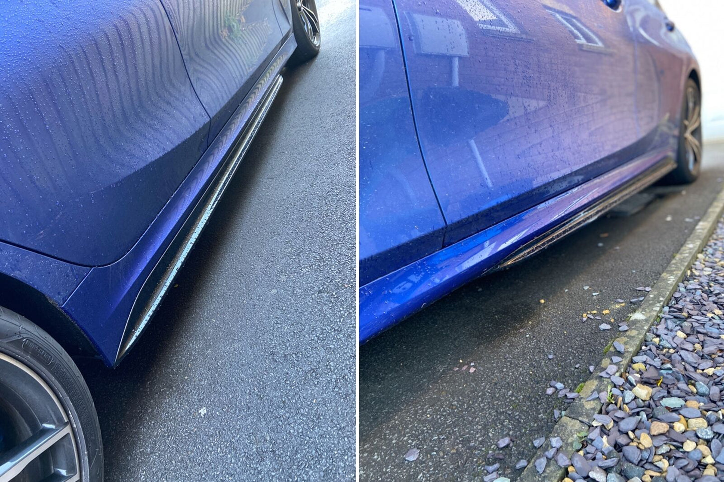 BMW SERIE 3 G20 2019+ SPLITTER SOTTO MINIGONNE SPOILER NERO LUCIDO ABS 0240 AUTOELEGANCERICAMBI