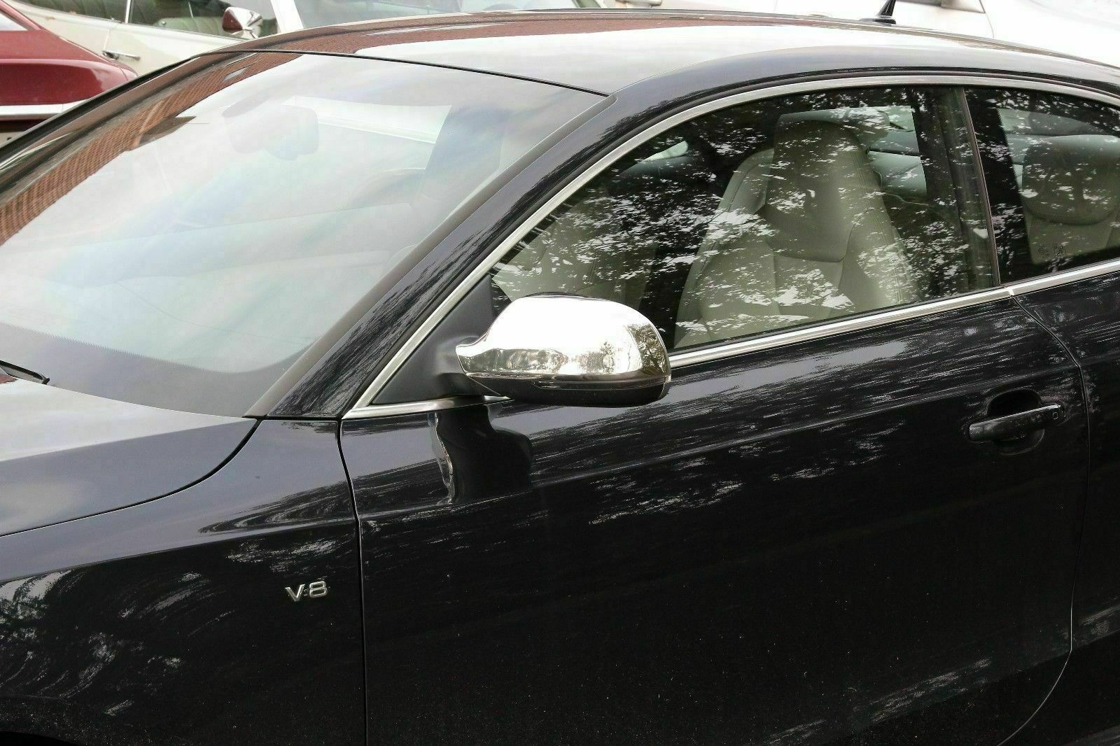 CROMATURA SPECCHIETTI LATERALI AUDI A6 C6 2004-2008 INOX ADESIVO 0032 AUTOELEGANCERICAMBI