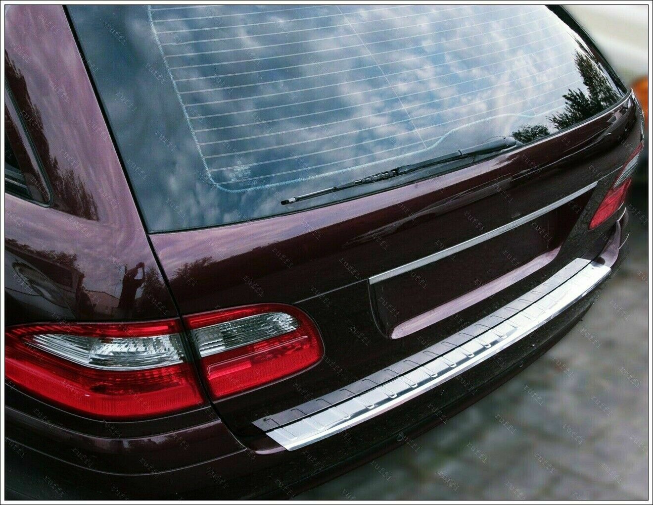 CROMATURA PROTEZIONE PARAURTI POST. MERCEDES E S211 W211 02-09 INOX ADESIVO 0032 AUTOELEGANCERICAMBI