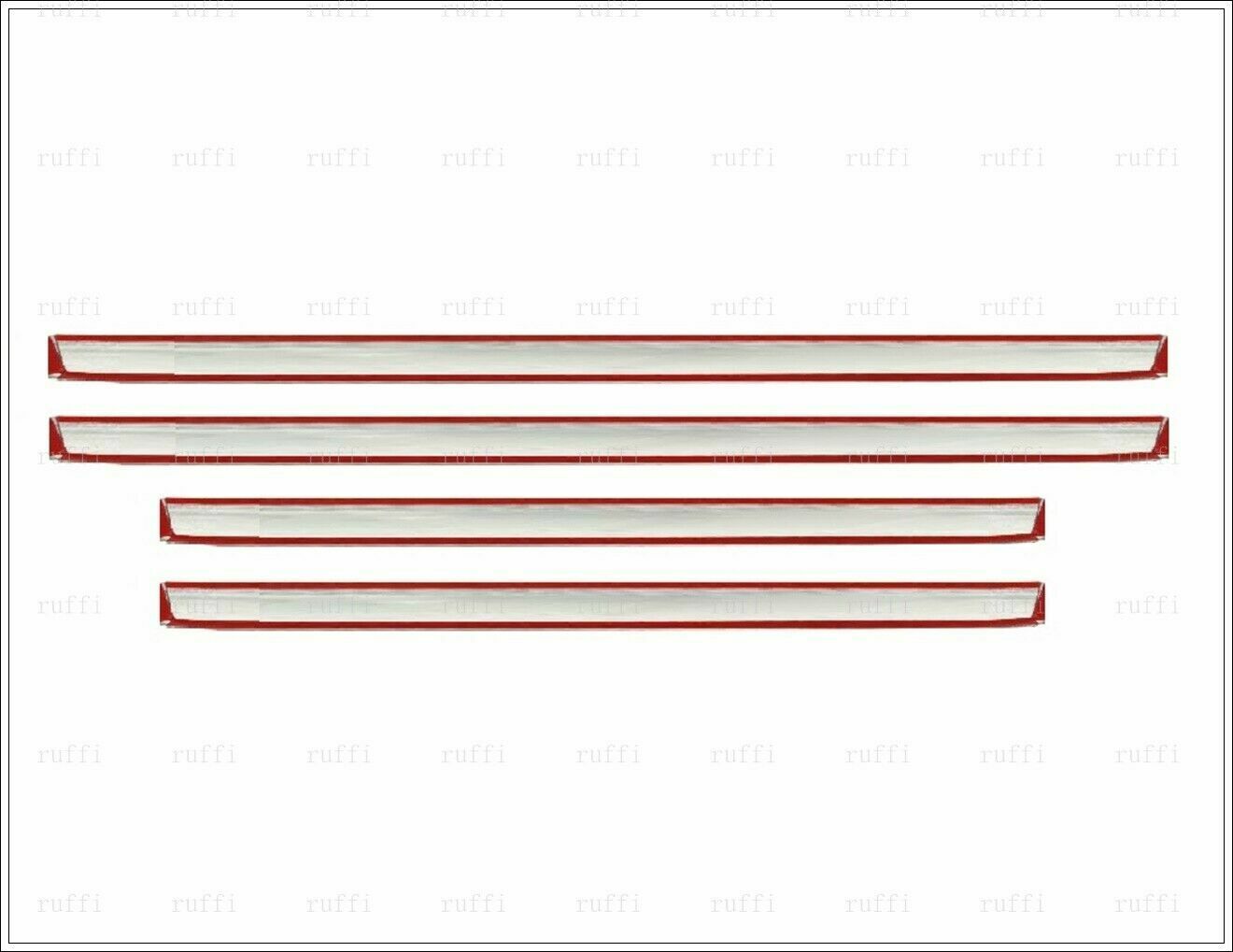 CROMATURA FASCE LATERALI PORTIERE 4PZ VW TIGUAN MK1 2007-2016 INOX ADESIVO 0032 AUTOELEGANCERICAMBI