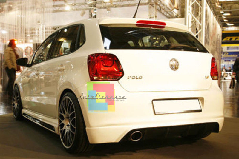 SPOILER SOTTO PARAURTI PER VW POLO 6R 2009-2014 DIFFUSORE POSTERIORE ABS SINGOLO