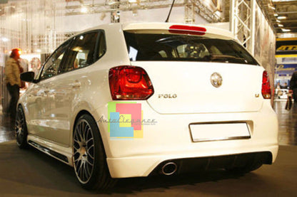 SPOILER SOTTO PARAURTI PER VW POLO 6R 2009-2014 DIFFUSORE POSTERIORE ABS SINGOLO