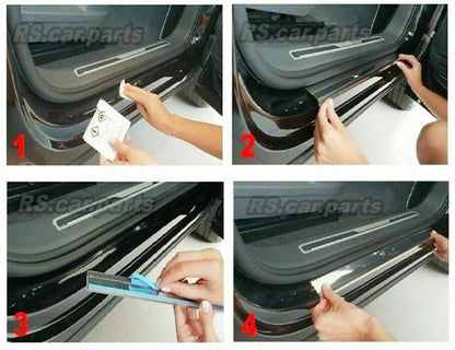 CROMATURA BATTITACCO 2 PORTE MERCEDES VITO W447 2014+ ACCIAIO INOX ADESIVO 0032 AUTOELEGANCERICAMBI