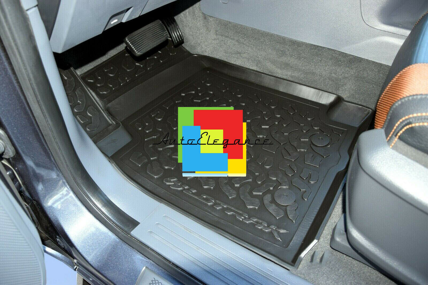 SET OF CUSTOM RUBBER CAR INTERIOR MATS FORD RANGER T6 - T7 0032