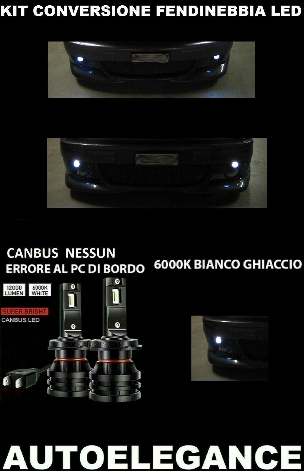 NISSAN PRIMERA P10 LED FOG LIGHTS CAMBUS 10.000LM 0032