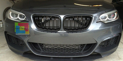 FRONT GRILLE M DOUBLE BAND BMW 2 SERIES F22 F23 2014-2016 GLOSS BLACK