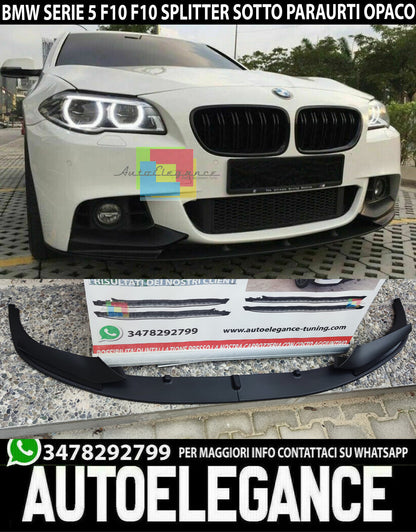 SPLITTER SOTTO PARAURTI ANTERIORE BMW SERIE 5 F10 F11 NERO OPACO M LAMA 0133