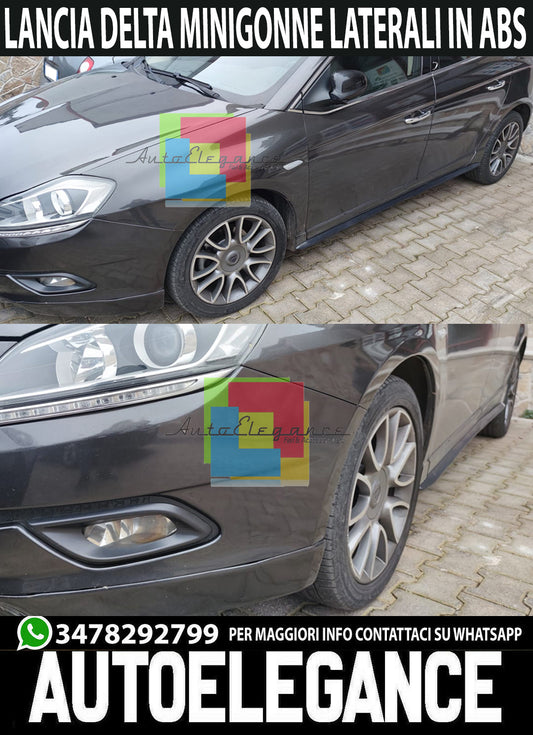 MINIGONNE LATERALI IN ABS PER LANCIA DELTA 2008-2014 SOTTO PORTA SPORTIVI