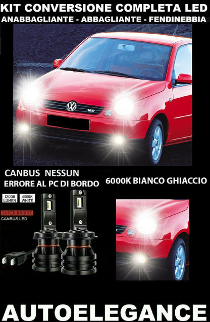 VW LUPO KIT LOW BEAM HIGH BEAM FOG LIGHT LED 16.000LM CAMBUS 0032