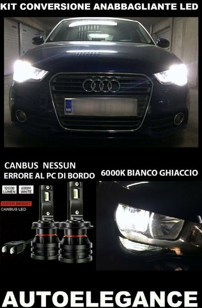 AUDI A1 8X LAMPADE ANABBAGLIANTI LED 10.000LM CAMBUS - AT 0032 AUTOELEGANCERICAMBI