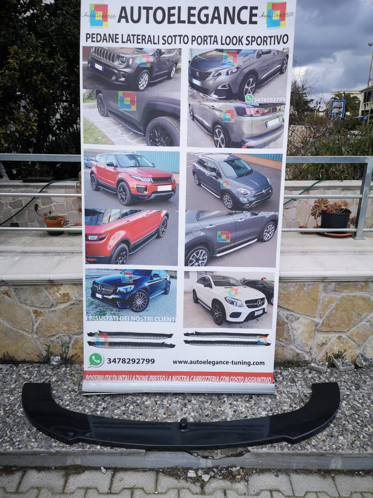 BMW SERIE 3 F30 F31 M SPLITTER SOTTO PARAURTI ANTERIORE NERO M SPORT 0069 AUTOELEGANCERICAMBI