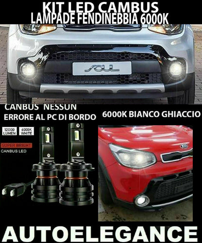 KIA SOUL II LED FOG LIGHTS 10.000LM CAMBUS 0032