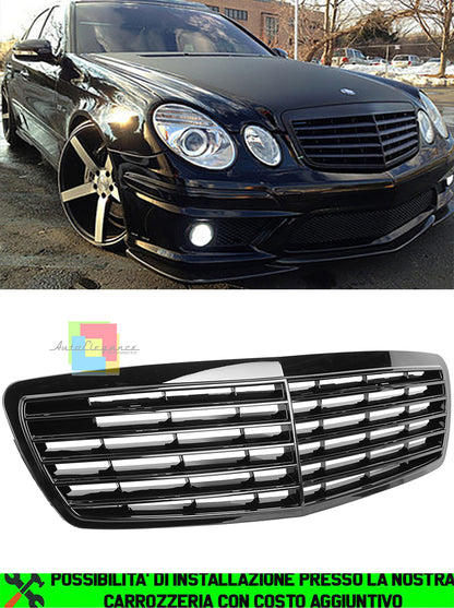 MERCEDES E-CLASS W211 2003-2006 BLACK FRONT GRILLE AMG