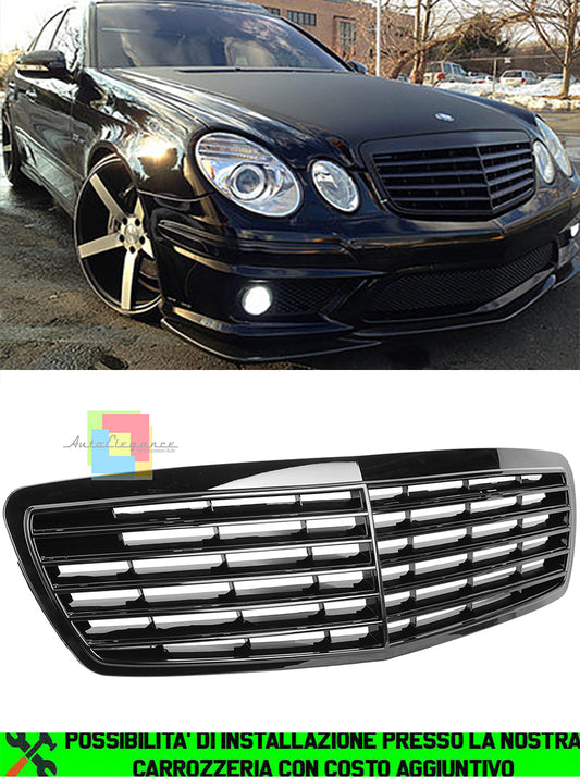 MERCEDES E-CLASS W211 2003-2006 BLACK FRONT GRILLE AMG