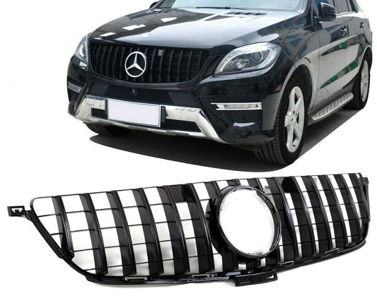 GRIGLIA ANTERIORE NERA MERCEDES M W166 2011-2015 MASCHERINA AMG PANAMERICANA