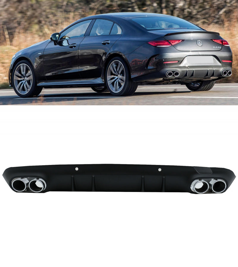 MERCEDES CLS C257 2018+ DIFFUSORE POSTERIORE CON TERMINALI COMATI AMG