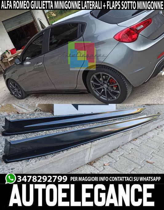 SIDE SKIRTS + FLAPS UNDER SKIRTS FOR ALFA ROMEO GIULIETTA ABS