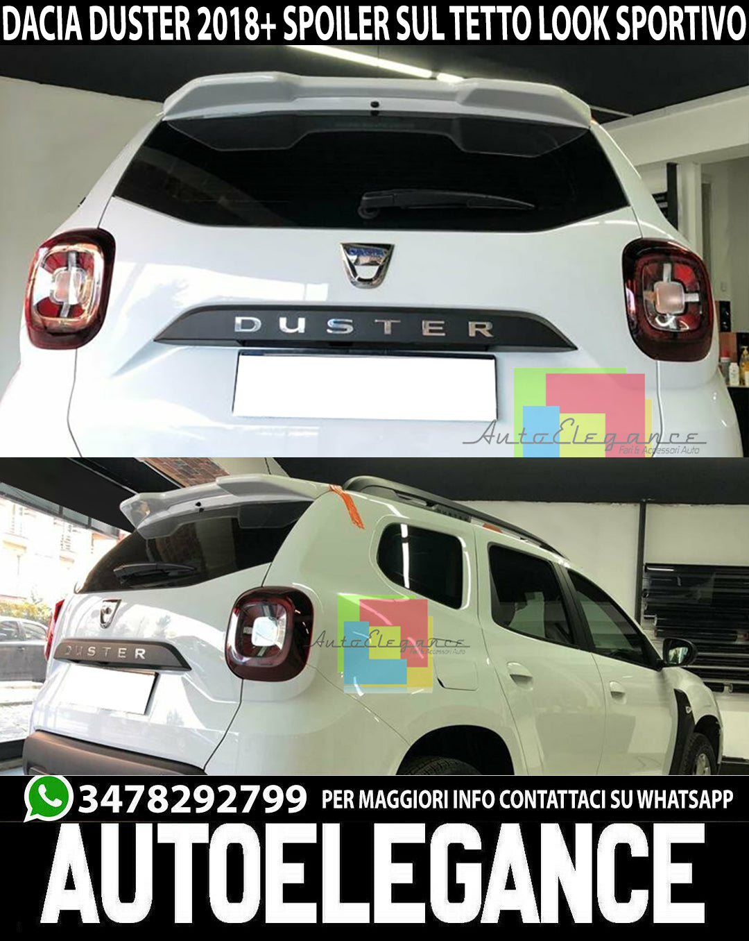 ROOF SPOILER DACIA DUSTER MK2 2017+ SPORTY DESIGN WING