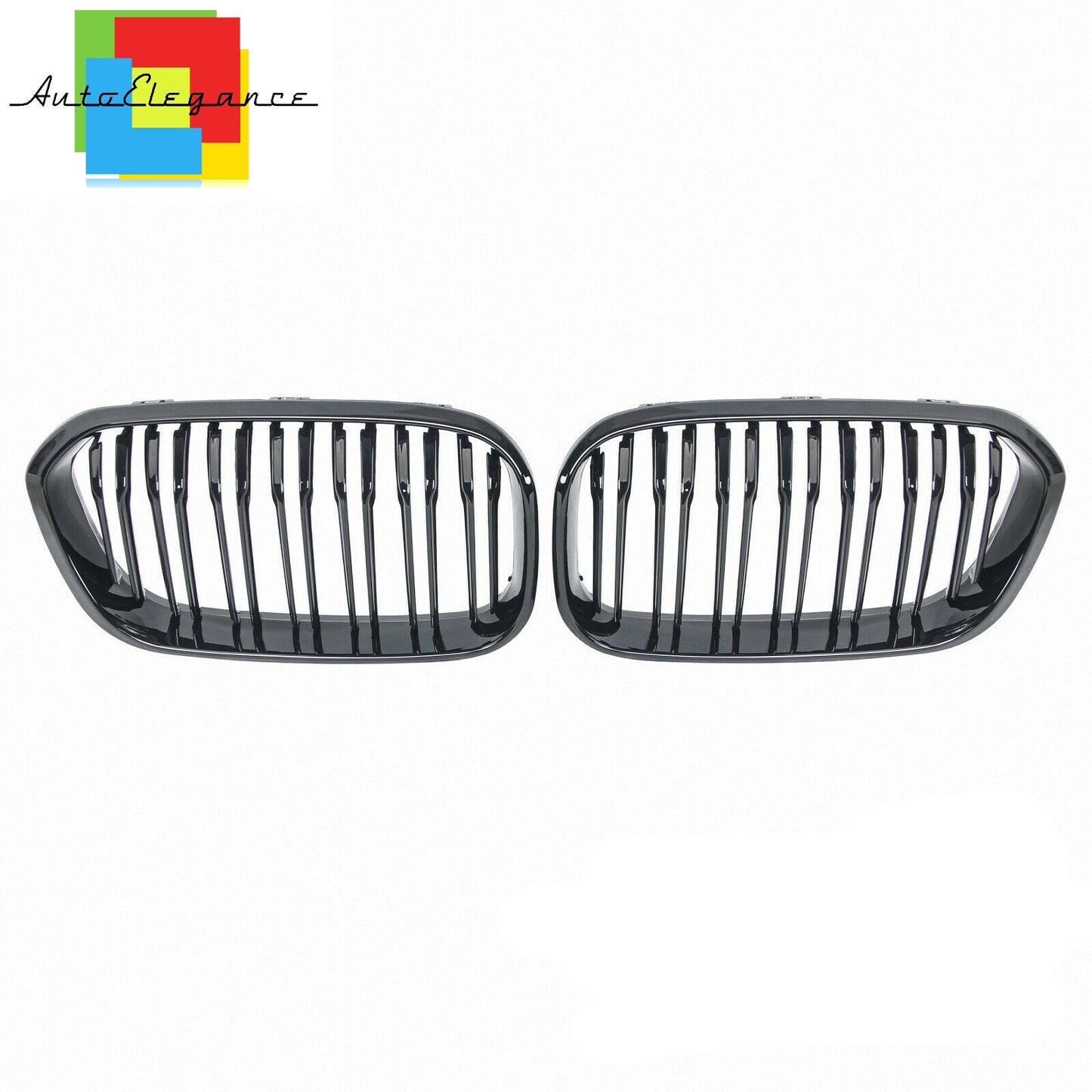 FRONT MUSTACHE GRILLE 1 SERIES F20 F21 2015+ M LOOK GLOSSY BLACK DOUBLE KIDNEY NEWS