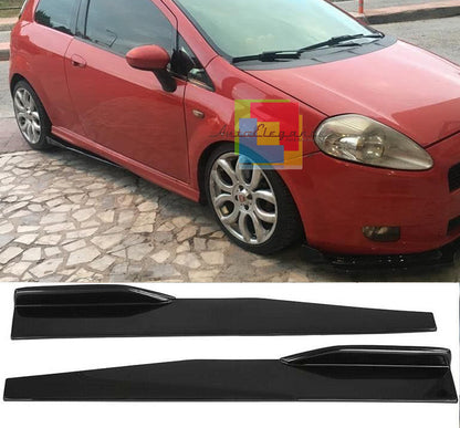 FIAT GRANDE PUNTO EVO FLAPS SOTTO MINIGONNE LATERALI ABS NERO LUCIDO