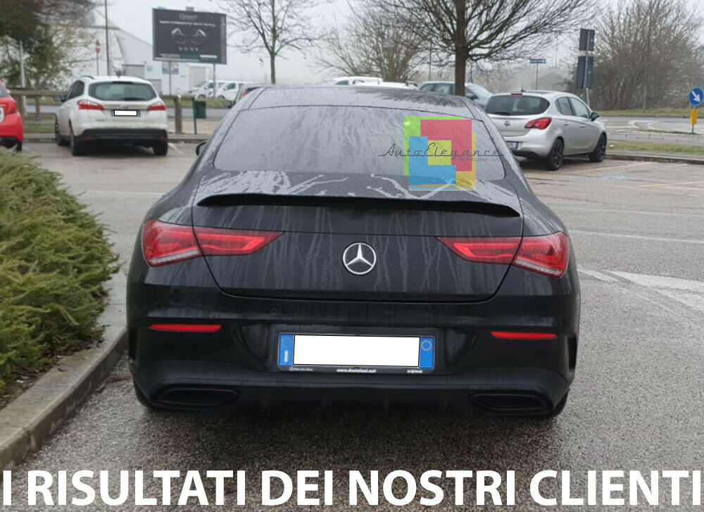MERCEDES CLA COUPE W118 2018+ REAR BONNET SPOILER GLOSS BLACK ABS