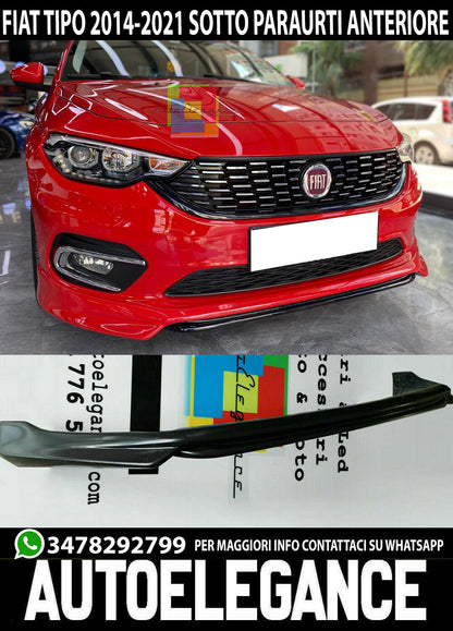 FIAT TIPO SPOILER SPORTIVO SOTTO PARAURTI ANTERIORE ABS NERO SPLITTER 0041