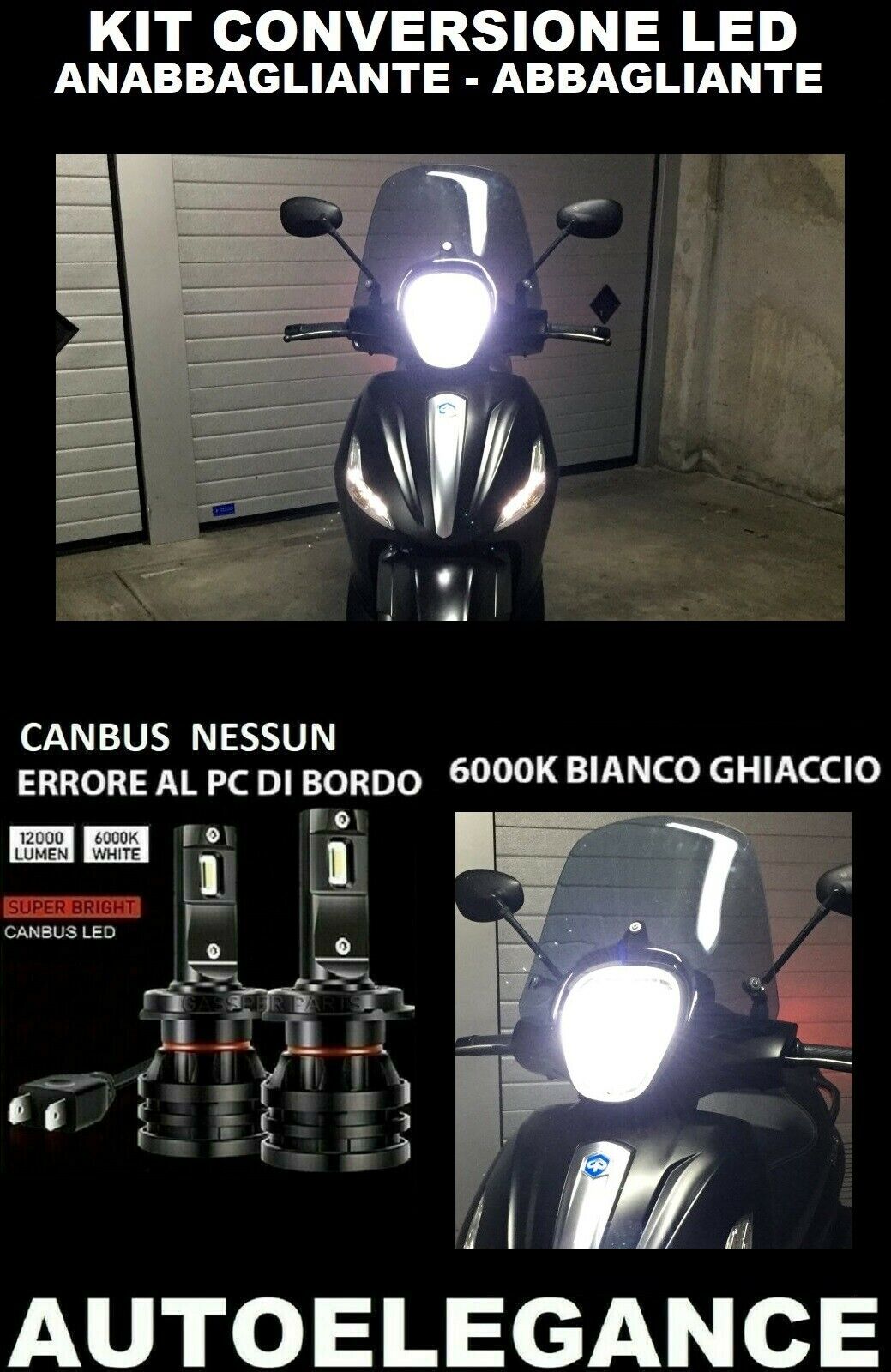 PIAGGIO BEVERLY 300ST LOW BEAM HIGH BEAM LED 16.000LM CAMBUS 0032