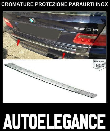 CROMATURA PROTEZIONE PARAURTI POSTERIORE BMW 3 E46 1998-2007 INOX ADESIVO 0032 AUTOELEGANCERICAMBI