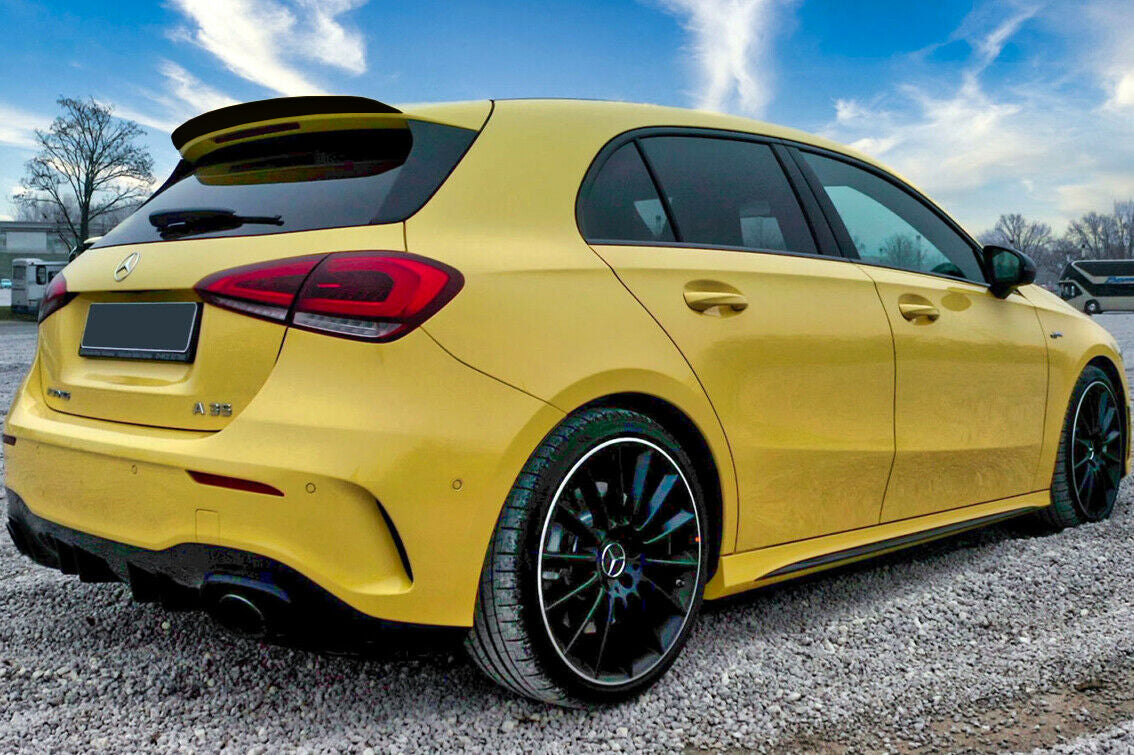 MERCEDES A W177 HB 2018+ AMG REAR SPOILER ADDITIONAL ROOF WING GLOSSY BLACK