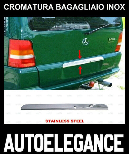 CROMATURA BAGAGLIAIO SOPRA MERCEDES VITO W638 1996-2003 INOX ADESIVO 0032 AUTOELEGANCERICAMBI